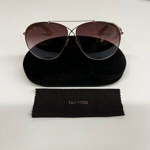 Tom Ford Eva Gold Aviator with pearl temple/arm